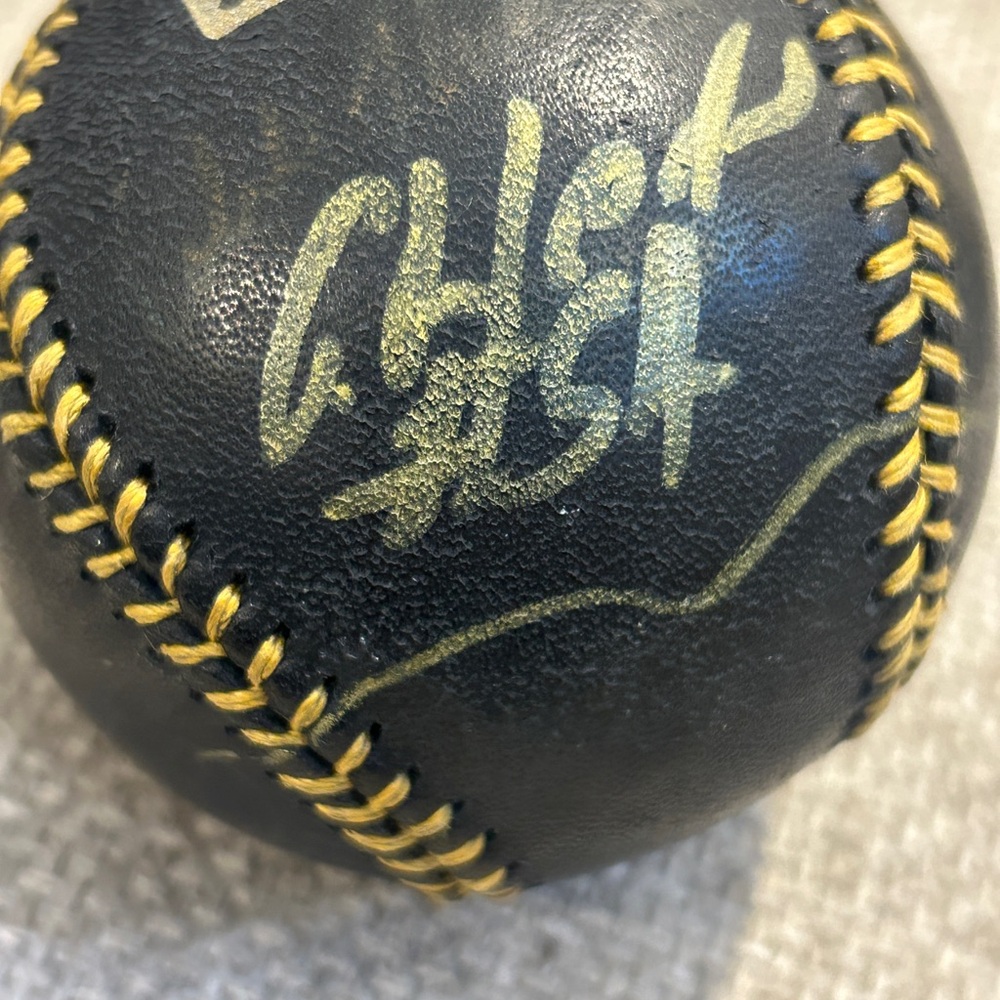 Guillermo Heredia Signed MLB Baseball Black & Gold Rawlings Seattle Mariners #54